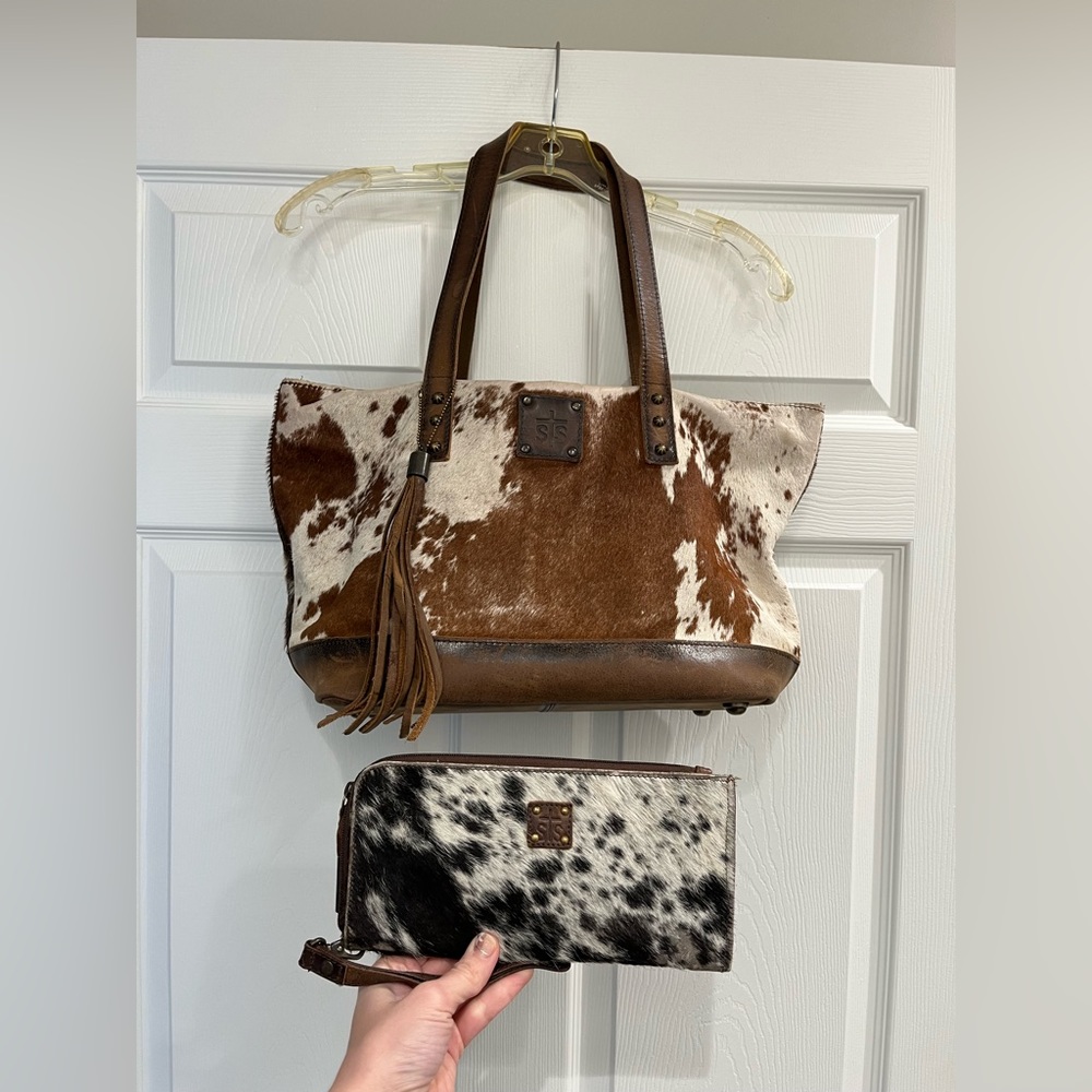 STS Ranchwear Purse & Wallet Bovine Fur & Leather Western Cowgirl